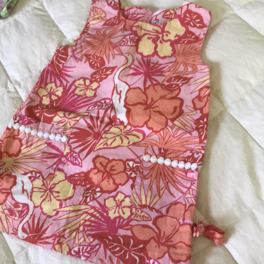 Girls Hibiscus print Lilly Pulitzer dress.
